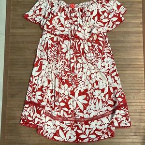Off Shoulder Tropical Tunic/Dress by Red Carter